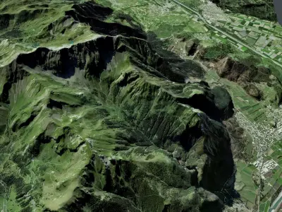 Cityscape  Balzers Liechtenstein 3D model