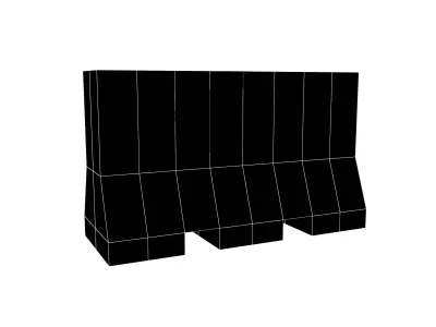 Road Barriers v1 008 Low-poly 3D model
