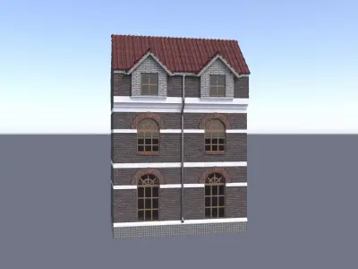 HOUSE PACK BUILDINGS Low-poly 3D model