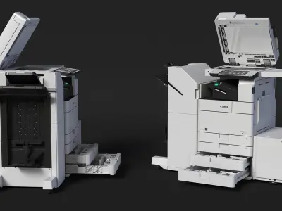  MFP Canon ImageRUNNER ADVANCE 4551i II Scanner and Trays Open 
