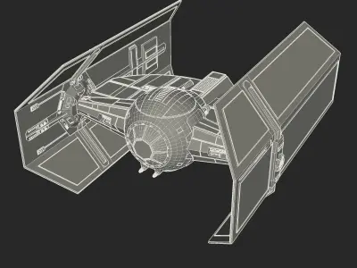TIE fighters collection 3D model