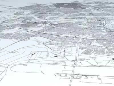 Baghdad Road Network and Streets 3D model