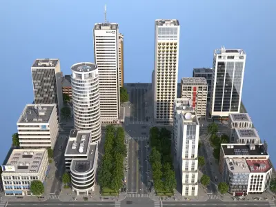 White City Low-poly 3D model