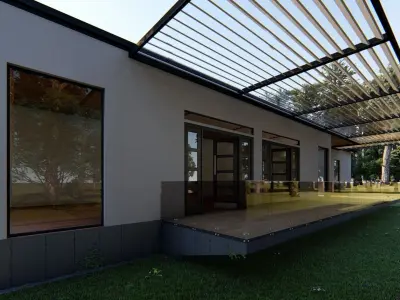 Cabin house Low-poly 3D model