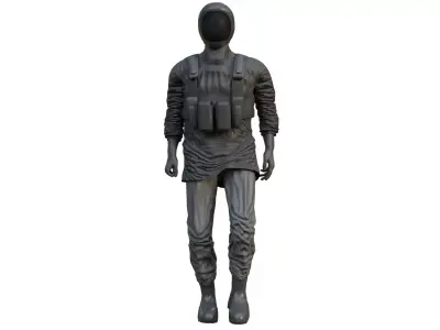 Space Fashion Character Low-poly 3D model