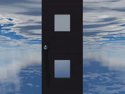 Wood Door 3D model