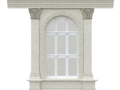 Classic Architecture window portals 3D model