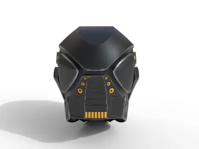 Scifi Helmet Low-poly 3D model