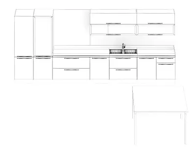 Kitchen Furniture Set 4 3D model