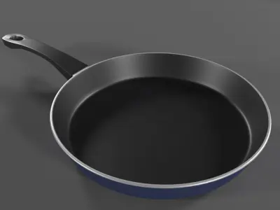 Kitchen Pan Set 3D model
