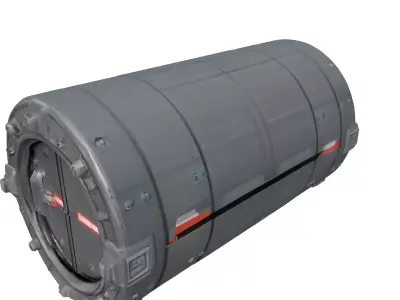 Modular SciFi Bulkhead Door Low-poly 3D model