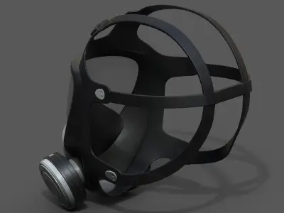 Gas mask protection scifi fantasy futuristic military  Low-poly 3D model