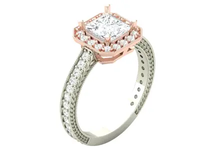   Women Ring  3dm STL OBJ FBX Details 3D print model