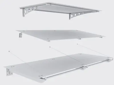 Glass canopy 3D model