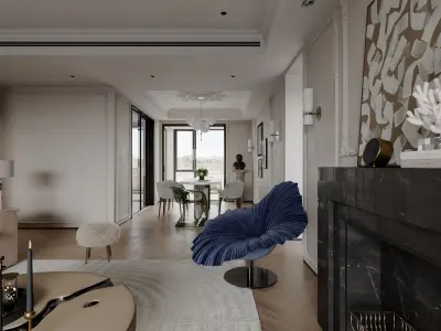 Apartment interior scenes        3D model 12
