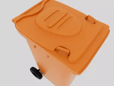 3D Trashbin Low-poly 3D model