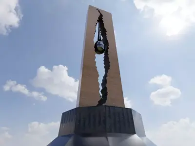 Tear Drop Memorial 3D model