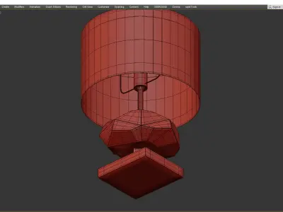 Gem Table Low-poly 3D model
