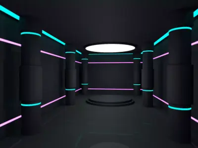 Sci Fi Room Low-poly 3D model 40