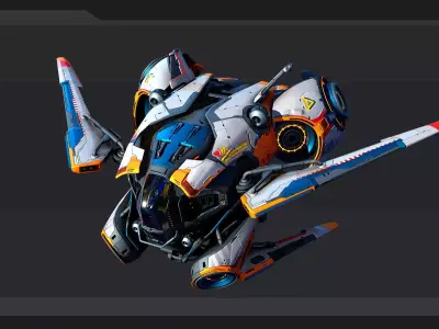 SCAVENGER - Fighter  Low-poly 3D model