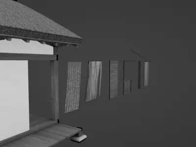 Trial Japanese Medieval House v1 Free 3D model