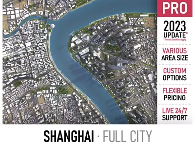 Shanghai Low-poly 3D model