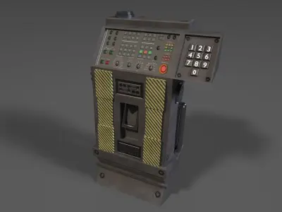 Sci-fi Computer Terminal Low-poly 3D model