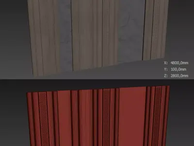 Decorative V100 Wall Panels 3D model