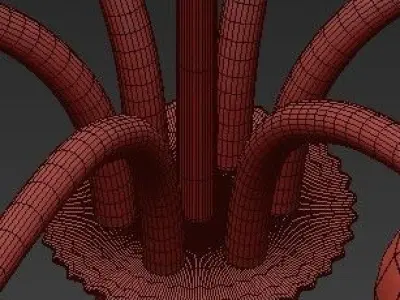 Untitled garfield chandelier with four lights 3D model