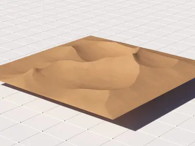 8K Desert Landscape Bundle - 6 Displacement - Height Maps 3D model