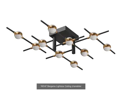 745 Bergamo Lightstar Collection of Modern Lamps 3D Model Pack