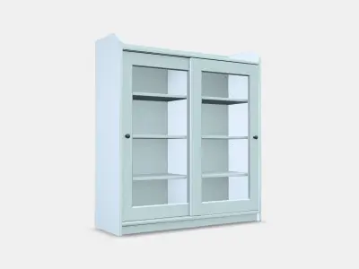 HAUGA Glass Door Cabinet Low-poly 3D model
