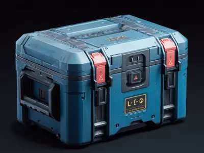 Stylized Crates Set 3D model
