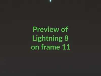 Animated Lightning v8 Low-poly 3D model