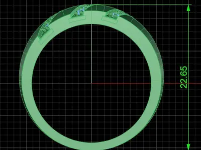 Jewelry ring 338 3D print model