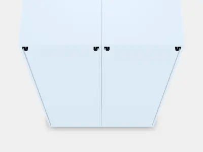 BESTA Storage combination w glass doors 3 Low-poly 3D model