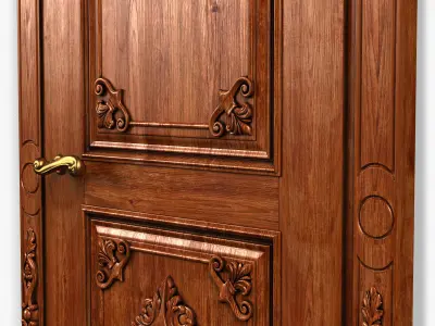 Door0033 ornate door gold 3D model