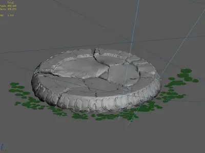 Kasyapa Buddha - Lotus seat 02 3D model
