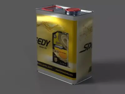Oil Bucket Low-poly 3D model