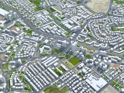 Beer Sheva Israel Low-poly 3D model