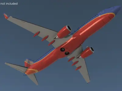  Southwest Airlines Boeing 737-800 with Interior Rigged 