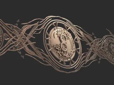 Dragon occult pattern cross 1  3D model