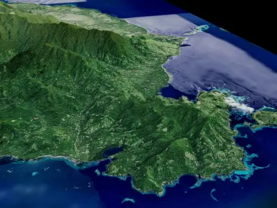 goodenough island cape verde 3d model terrain 3D model