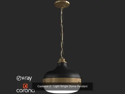 Lightin collection 1 gold pendant light 3D Model Pack