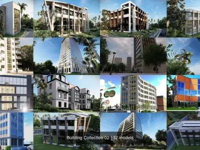 Building Collection 02 3D Model Pack