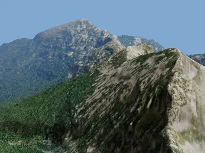 Mountain Valley Landscape  3D model