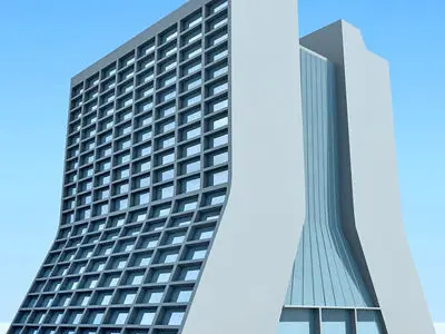 10 Architectural Buildings Low-poly 3D model