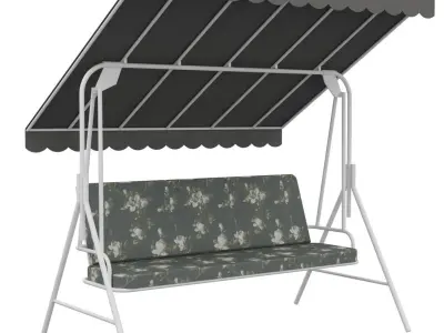 Garden bench swing 3D model