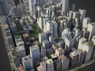 Realistic City R1 3D model