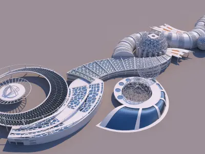 0094 - Organic Building 3D model